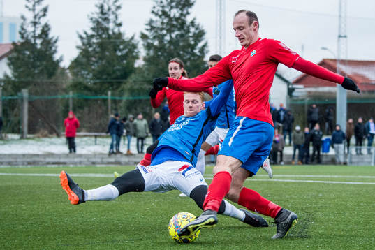 Östers Dragan Kapcevic mot Trelleborgs Anton Tideman