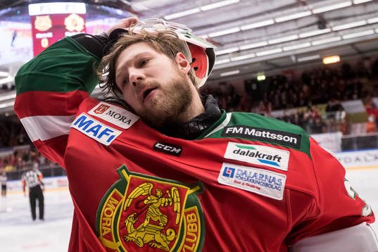 Moras målvakt Christian Engstrand  i ishockeymatchen i SHL