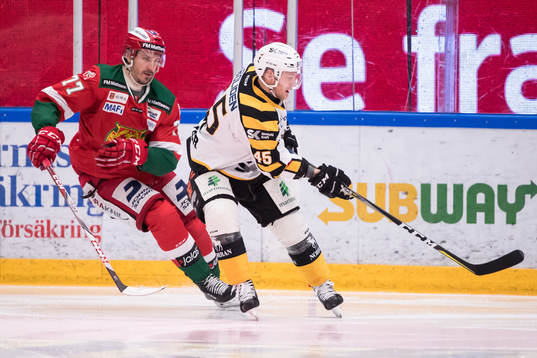 Moras Keaton Ellerby och Skellefteås Oscar Möller  i