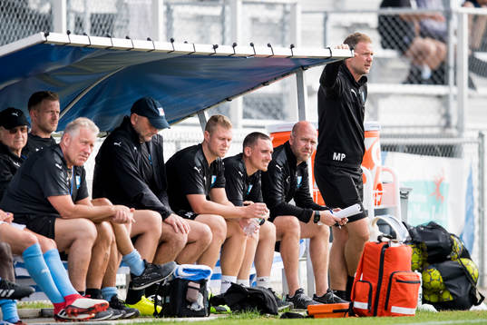 Malmö FFs läkare Pär Herbertsson, sjukgymnast Alexander