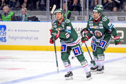 Frölundas Mattias Nörstebö jublar