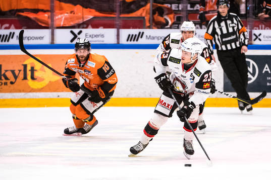 Malmö Redhawks Christoffer Forsberg och Karlskronas