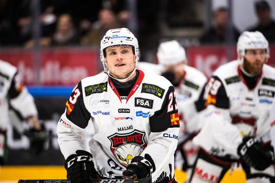 Malmö Redhawks Christoffer Forsberg jublar