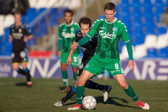 Odenses André Römer och IFK Göteborgs Tobias Hysén