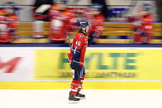Linköpings Mathis Olimb jublar
