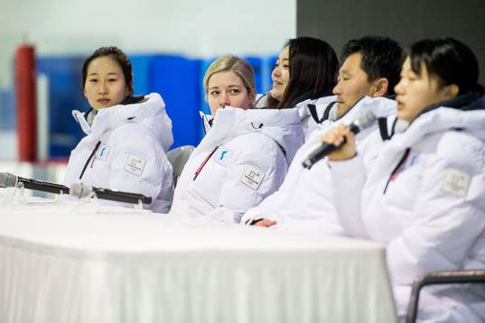 Athletes of Korea and Sarah Murray, coach of Korea