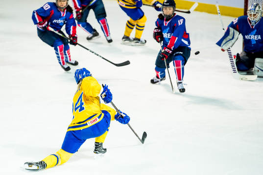 Erika Grahm of Sweden with a shot