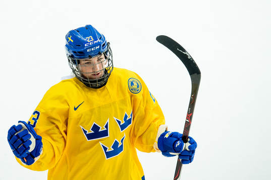 Rebecca Stenberg of Sweden celebrates a goal