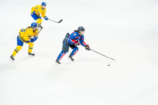 Rebecca Stenberg of Sweden celebrates a goal