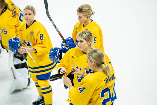 Annie Svedin of Sweden, Emma Nordin of Sweden, Johanna