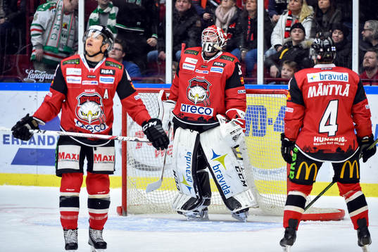 Malmö Redhawks målvakt Jonas Gunnarsson deppar
