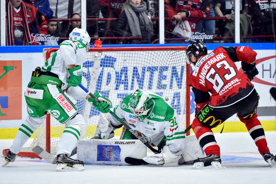Malmö Redhawks Fredrik Händemark och Rögles Alexander