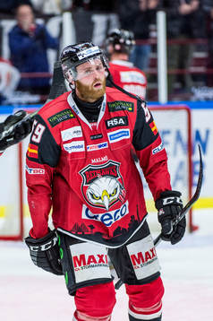 Malmö Redhawks Anton Mylläri deppar med lagkamraterna