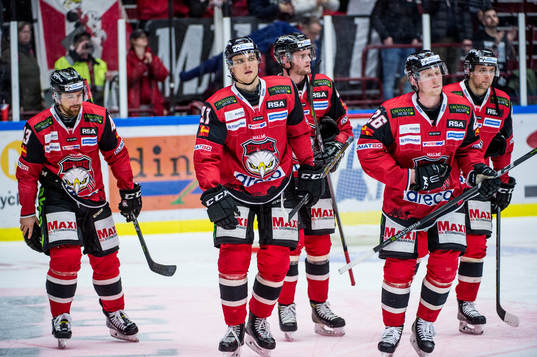 Malmö Redhawks spelare deppar