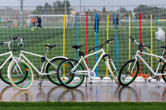 Cyklar i regnet
