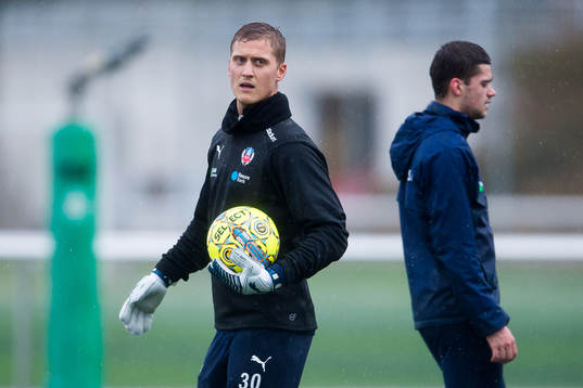 Helsingborgs målvakt Pär Hansson på ett träningsläger