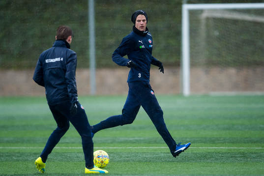 Helsingborgs Fredrik Liverstam på ett träningsläger