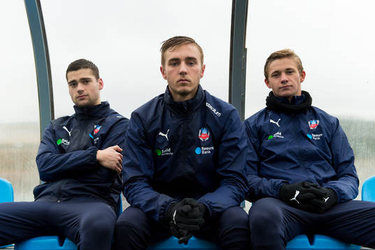 Helsingborgs Mattias Almeida, Casper Seger och Carl Thulin
