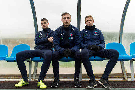 Helsingborgs Mattias Almeida, Casper Seger och Carl Thulin
