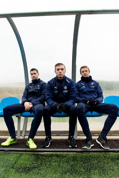 Helsingborgs Mattias Almeida, Casper Seger och Carl Thulin
