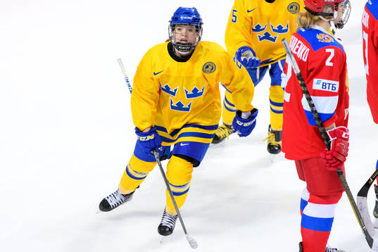 Emmy Alasalmi of Sweden celebrates