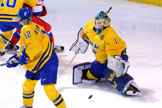 Goaltender Sara Grahn of Sweden