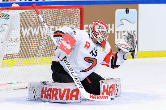 Goalie Juho Olkinuora of Jyväskyläs