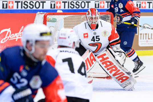 Goalie Juho Olkinuora of Jyväskyläs