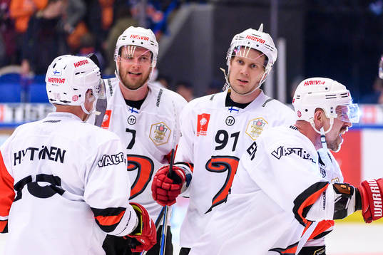 Janne Kolehmainen, Mikko Kuukka and Mikko Kalteva celebrates