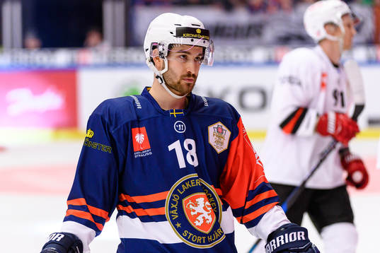 Andrew Calof of Växjö looks dejected