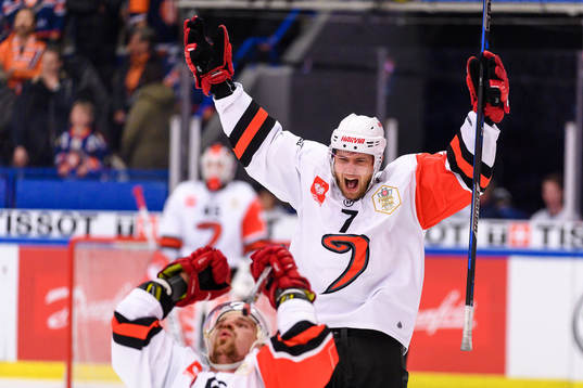 Mikko Kalteva and Janne Kolehmainen celebrates