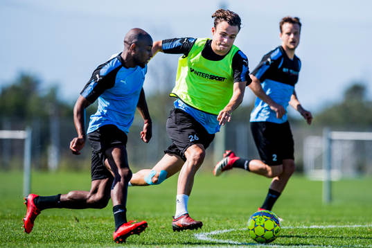 Malmö FFs Fouad Bachirou och Andreas Vindheim