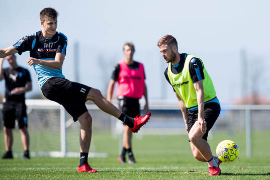 Malmö FFs Alexander Jeremejeff och Lasse Nielsen