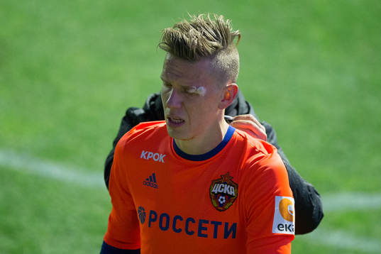 CSKA Moskvas Pontus Wernbloom tvingas lämna i halvtid