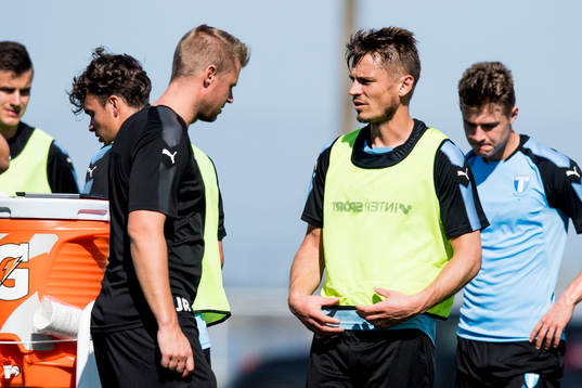 Malmö FFs sjukgymnast Alexander Nilsson och Markus