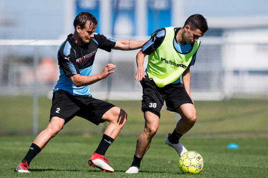 Malmö FFs Eric Larsson och Laorent Shabani