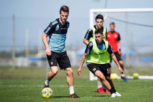 Malmö FFs Markus Rosenberg och Laorent Shabani