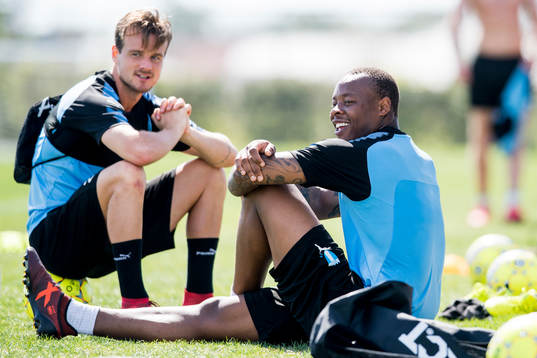 Malmö FFs Eric Larsson och Carlos Strandberg