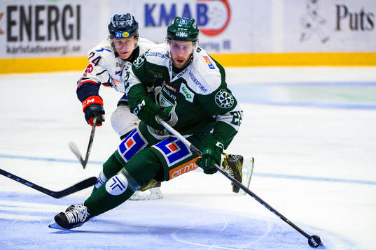 Linköpings Olle Lycksell och Färjestads Per Åslund