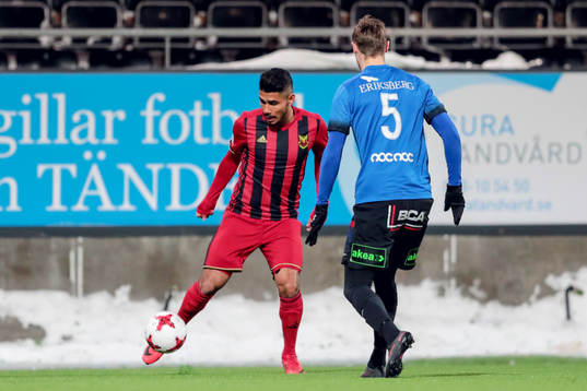 Östersunds Hosam Aiesh och Trelleborgs Anton Tideman