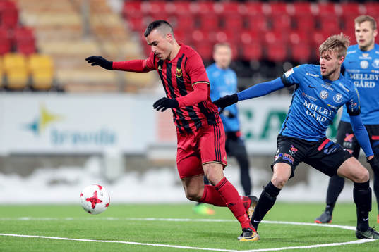 Östersunds Dino Islamovic och Trelleborgs Robin Nilsson
