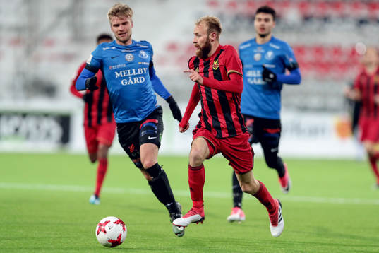 Östersunds Curtis Edwards och Trelleborgs Robin Nilsson