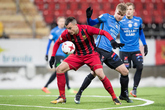 Östersunds Dino Islamovic Trelleborgs Robin Nilsson