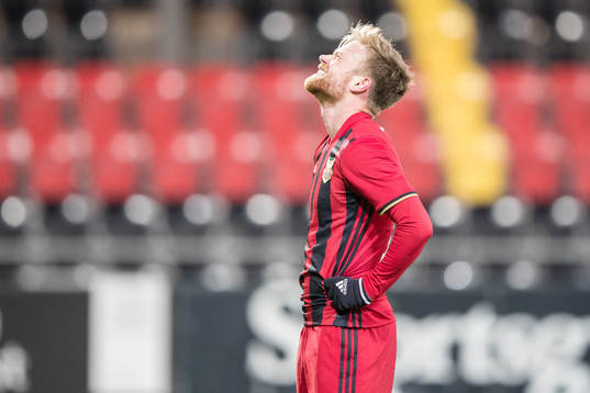 Östersunds Dennis Widgren  deppar