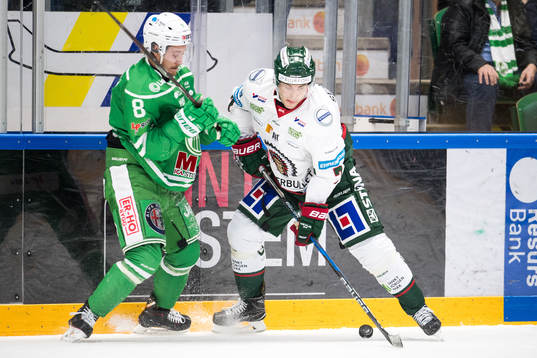 Rögles Linus Sandin och Frölundas Pathrik Westerholm