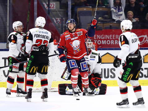 Linköpings Nick Sörensen jublar