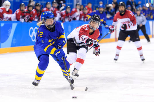 Maja Nylén-Persson of Sweden in the women's ice hockey