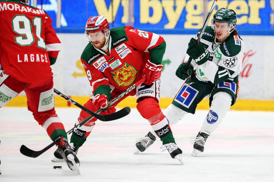 Moras Marcus Fagerudd och Färjestads Joakim Nygård
