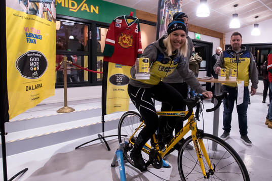 Team Rynkeby samlar in till barncancerfonden innan