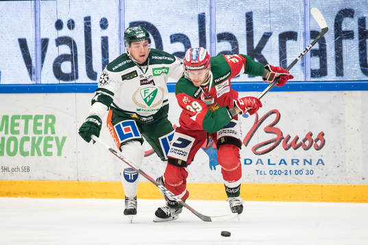 Färjestads Alexander Leandersson och Moras Jacob Nilsson